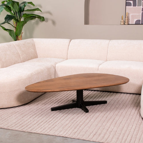 LABEL51 Salontafel Rosie - Bruin Mangohout - 140x75x36cm