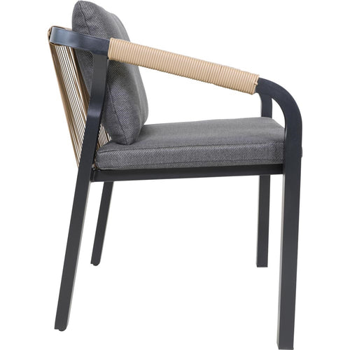 Lesli Living bistrostoel Rimini - zwart - 58x60x75cm - set van 4