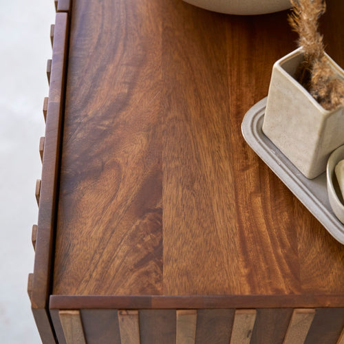 Tikamoon Badkamermeubel van mangohout 164 cm - Donkerbruin - vtwonen shop