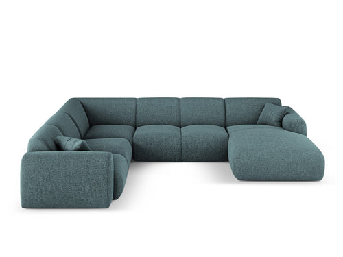 Cosmopolitan Design Panoramische hoekbank links Nolio 6-zits, chenille olie - 252x342x72cm