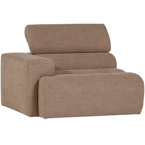WOOOD 1-zits element bank arm links Novi - Polyester - Taup - 86x109x113 - vtwonen shop
