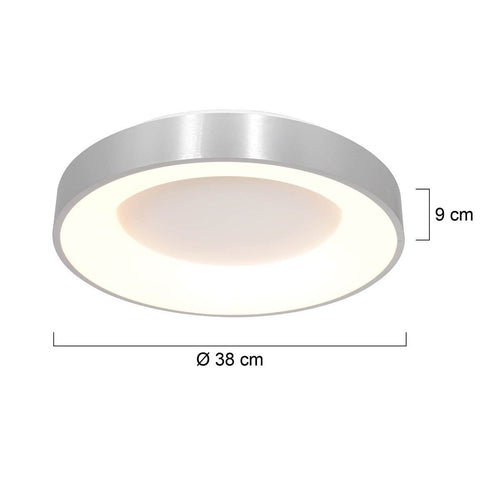 Steinhauer plafondlamp Ringlede - 1 lichts - 38x 9 cm - zilver - vtwonen shop