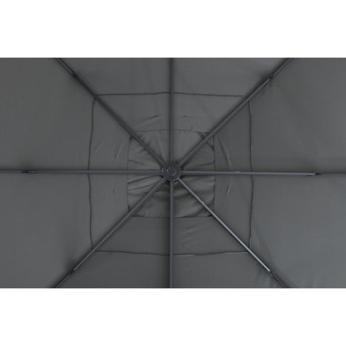 Hawaii King pole parasol - 400x400 cm - carbon black - donker grijs - vtwonen shop