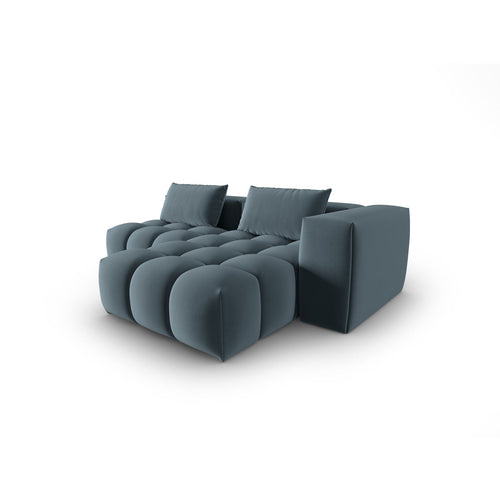 Cosmopolitan Design - Modulaire hoekbank rechts Verona 3-zits, flueel pastelblauw - 145x205x70cm
