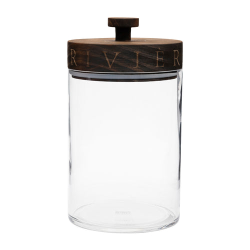 Rivièra Maison East Village Storage Jar - Glas, Dennenhout - Transparant - vtwonen shop