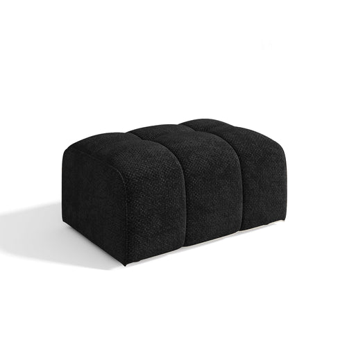 Sia Home - Zitzakken BARI - Chenille fluweel - Donker antraciet - 82cm