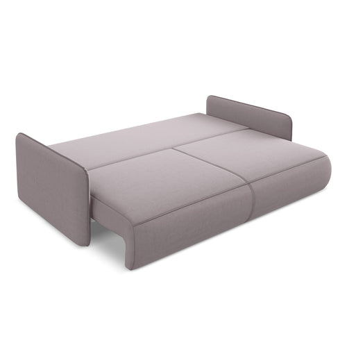 LaMiaSofa 3-zits slaapbank Palermo - velours - lavendel - 216x105x86