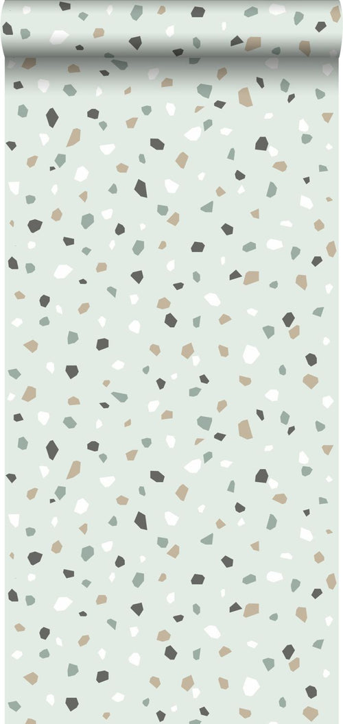 Walls4You behang terrazzo mintgroen - 0,53 x 10,05 m - 935315 - vtwonen shop