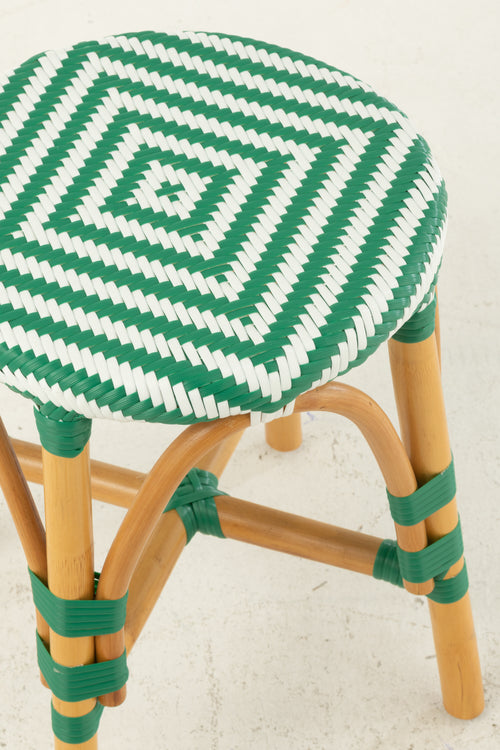 J-Line kruk Live - rotan/kunststof - naturel/groen - vtwonen shop