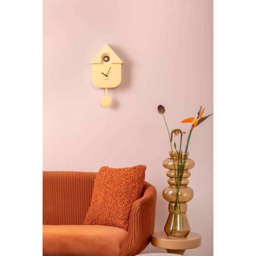 Karlsson wandklok Modern Cuckoo - geel - 21.5x8.5x41cm - vtwonen shop