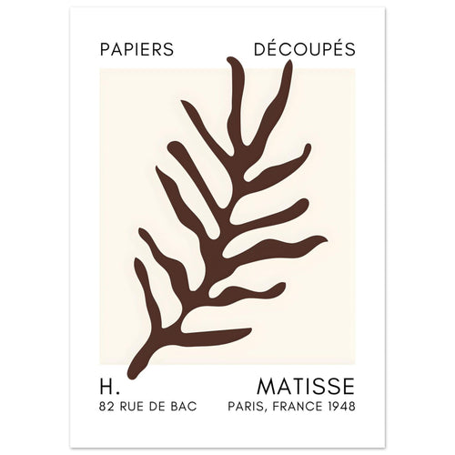 Artfulprints  Matisse – Ocean flora brown   poster 50x70 cm