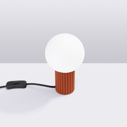 Sollux Lighting Tafellamp HALO rood ochra - 12x12x19cm