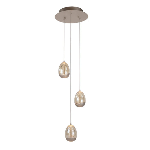 Highlight hanglamp Egg - 3 lichts - 25  x 135   cm - champagne