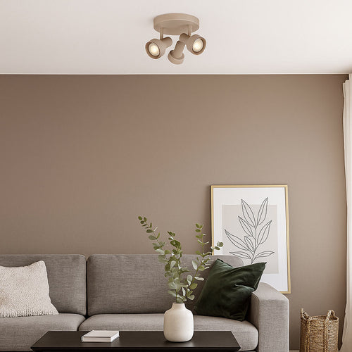 Freelight spot Lunata - 3 lichts - 20  x 15   cm - beige