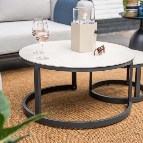 Garden Impressions loungeset Sentosa 6-delig hoekopstelling – donker grijs