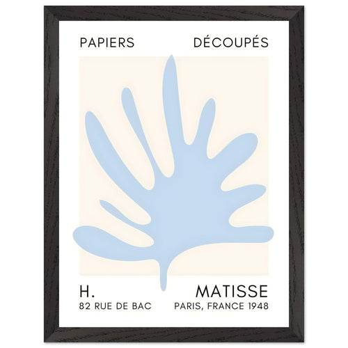 Artfulprints Poster met Lijst Matisse – Coral drift light blue   - 30x40 cm - Blauw