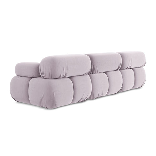 LaMiaSofa 3-zits bank Sanremo - velours - lavendel - 285x96x70
