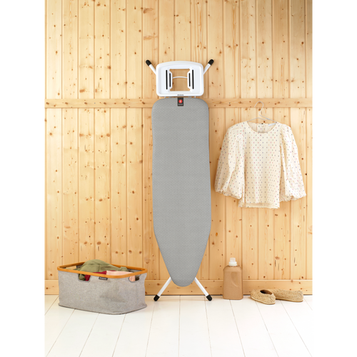 Brabantia Strijkplank B, 124x38 cm, solide strijkerhouder - Metallised