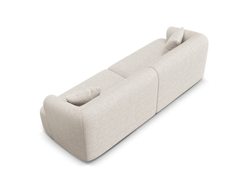Cosmopolitan Design Modulaire bank Campi 4-zits, structurele stof lichtbeige - 90x255x70cm