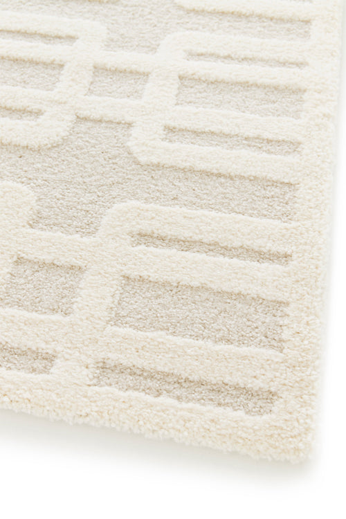 AFK Living vloerkleed Link - reliëfeffect - beige - 160x213 cm