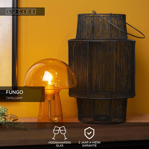 Lucide tafellamp FUNGO - 1xE27 - Oranje