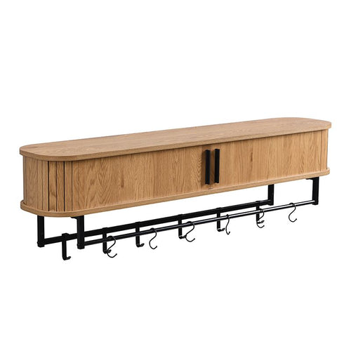 Furnilux Kapstok 120x24x32 cm - XXXL - Wandkapstok Kiruna - 12 haken - Licht Eiken - vtwonen shop