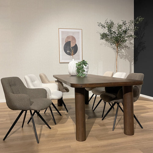 Livingfurn eetkamertafel Badou - 240cm - mangohout