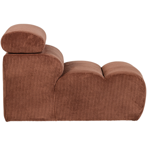 WOOOD 1-zits element bank Novi - Ribstof - Terra - 86x82x113