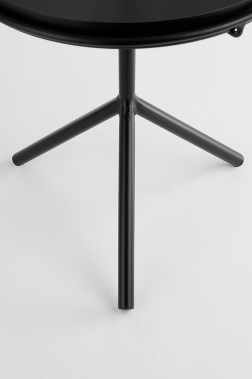 Mica Decorations Aston Dienbladtafel - H40 x Ø31 cm - Metaal - Zwart - vtwonen shop