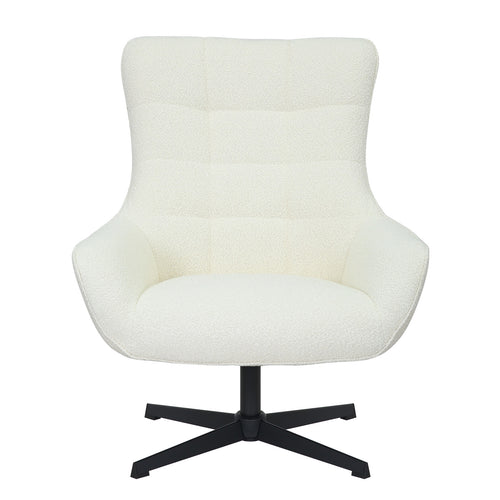 StarFurn Fauteuil Nora - Off-White Stof - Draaibaar - 81x85x99cm