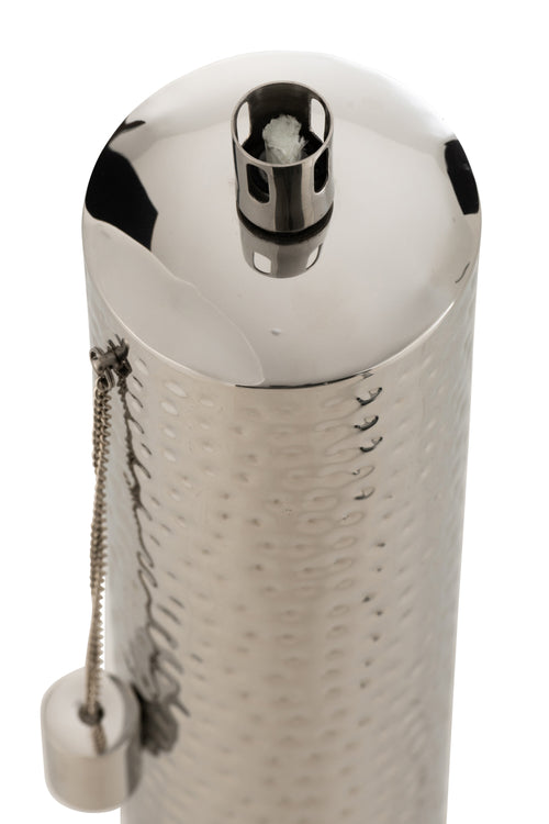 J-Line fakkel Tiffany - staal - zilver - large - vtwonen shop