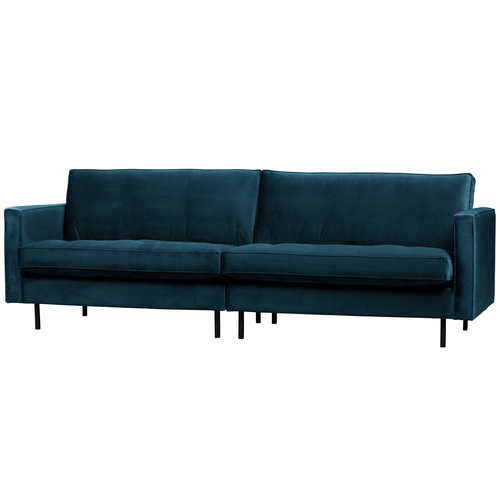 BePureHome classic 3-zits bank Rodeo - Velvet - Blauw - 83x275x88 - vtwonen shop