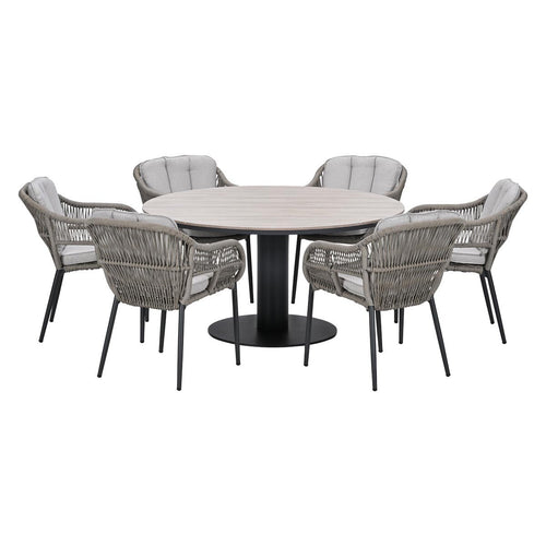 Garden Impressions Tuinset Patricia 7-delig - Leona tuintafel Ø150 cm