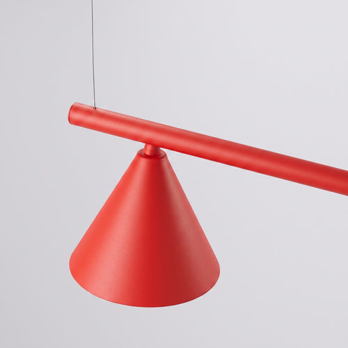 Sollux Lighting Kroonluchter NOX 4L rood - 122x14x215cm