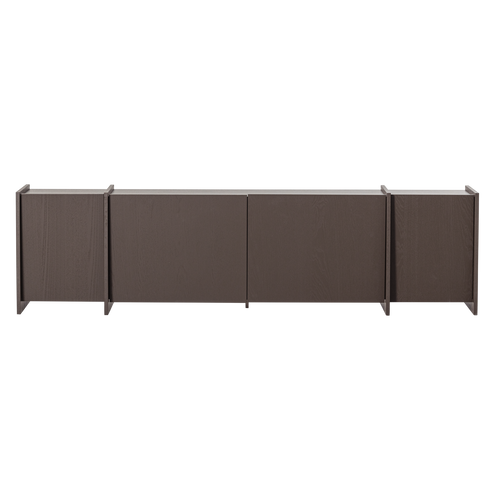 WOOOD tv meubel 200 cm Brock - Essen Fineer - Middenbruin - 53x200x44