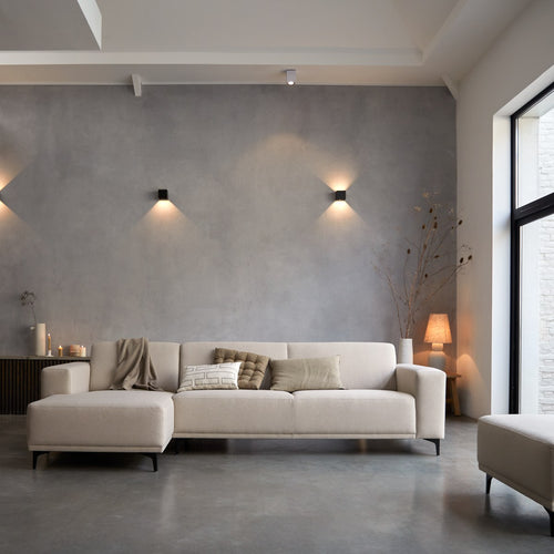 Tikamoon Hoekbank links in ecru stof 300 x 150 cm - Beige - vtwonen shop