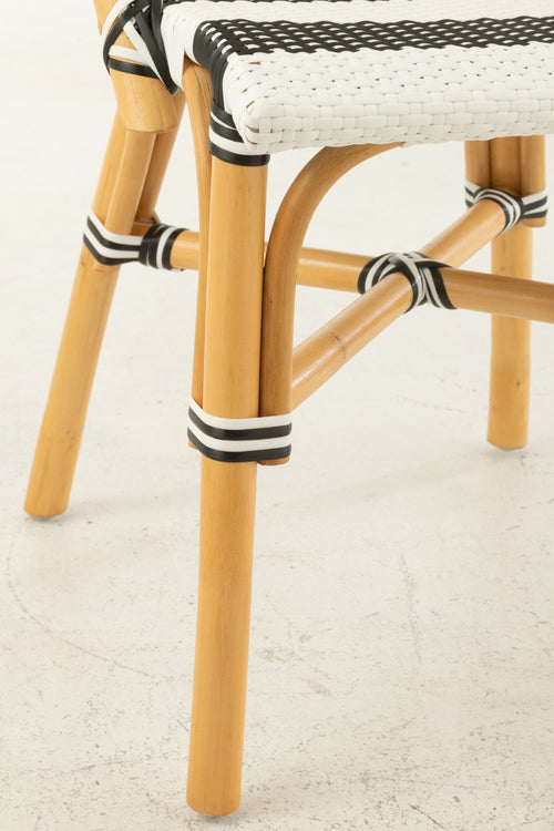J-Line stoel Live - rotan/kunststof - naturel/zwart