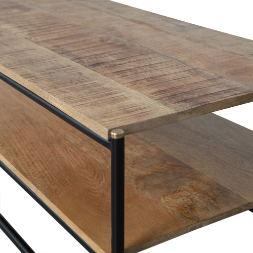 WOOOD salontafel Rikkie - Mangohout - Natural - 50x120x60 - vtwonen shop