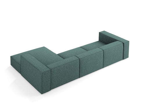 Cosmopolitan Design rechter hoekbank Arendal 4-zits, chenille, olie - 166x284x70cm
