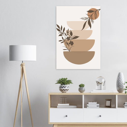Artfulprints Poster Boho – Botanical stack   - 70x100 cm - Bruin