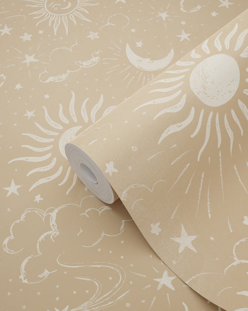 ESTAhome behang sterrenhemel beige - 50 x 900 cm - 132081