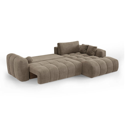Premium Interiors - Rechthoekige hoekbank met slaapfunctie en opbergruimte SKY - kruisbinding  mol 310cm