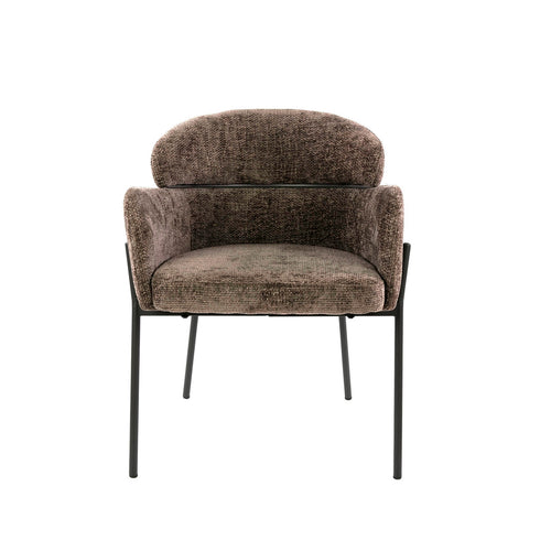 Giga Meubel Eetkamerstoel Curva - Taupe Stof - Set van 2 - vtwonen shop