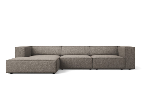 Cosmopolitan Design linker hoekbank Arendal 4-zits, chenille, grijs - 166x284x70cm