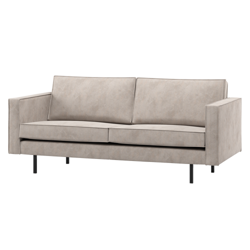 WOOOD zits bank Rodeo - Ribstof - Ecru - 85x190x86