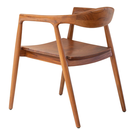 DÉJA Living Tuinstoel Liva - Walnoot Hout - Set van 2