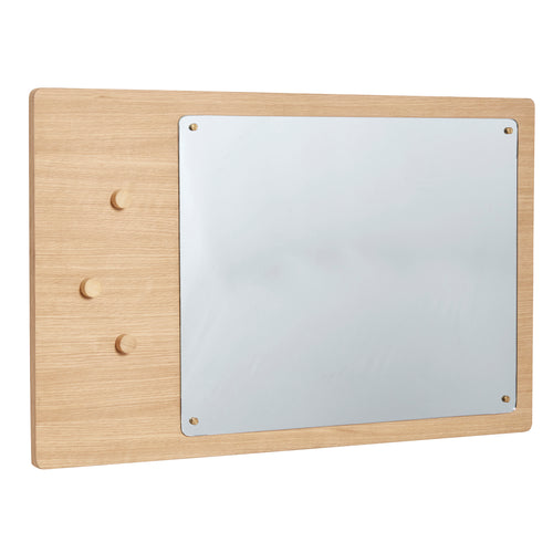 Hübsch spiegel Split - mdf/spiegelglas/eikenfineer/eikenhout - 80x3xh50cm