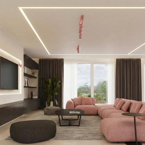Sollux Lighting Wandlamp RING roze - 8x16x8cm