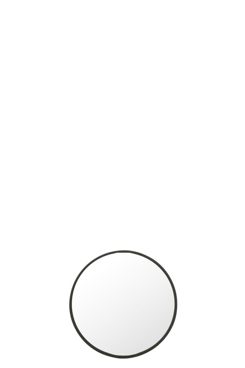 J-Line spiegel Rond - metaal - zwart - medium - Ø 50 cm - vtwonen shop