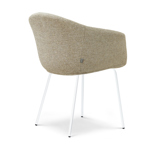 Nolon Nora-Otis eetkamerstoel taupe melange - wit onderstel - vtwonen shop